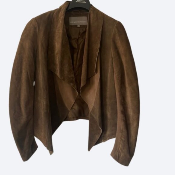 Bod and Christensen brown suede leather jacket size L - Picture 3 of 7
